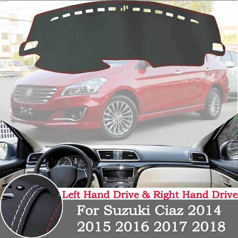 

High-quality leather instrument panel protection pad and light-proof pad for Suzuki Ciaz 2014 2015-2018 car styling accessories