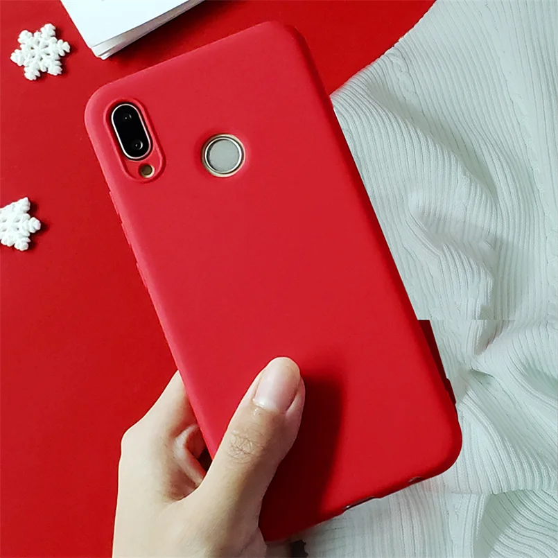 red Рождество чехол с изображением животного для huawei Y5 Y6 Y7 Y9 Honor 8A 8X 9X 7A 7X фотоаппаратов моментальной печати 7S 9 10 20 Lite рro 10i 20i играть в игры ТПУ красный матовый чехол - Цвет: red