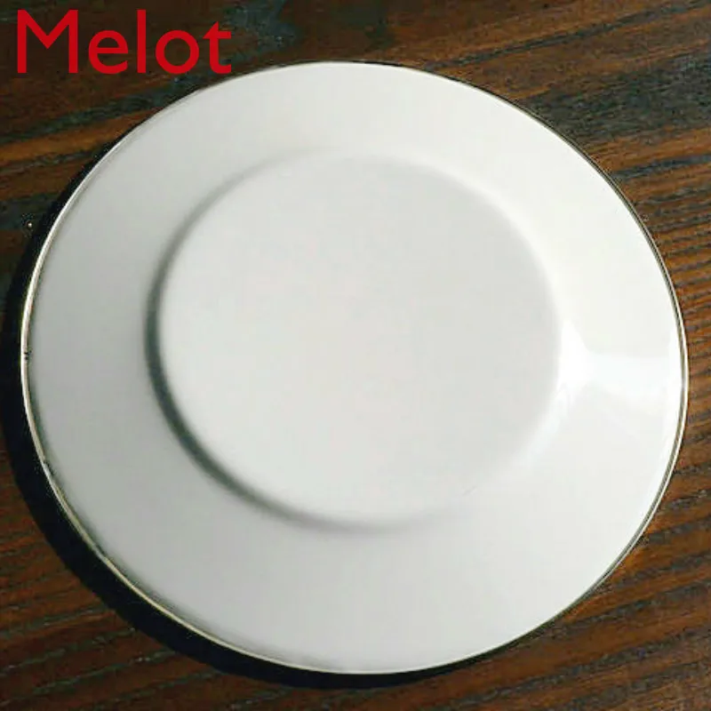 

20cm Enamel Fruit Plate Dessert Serving Plate Enamel Plate American Style Home Decoration Flat Plate Dinner Plate