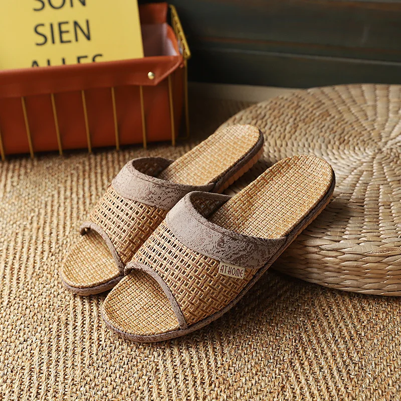 Шлепанцы мужские/женские из ткани Бамбук дышащие сандалии на платформе