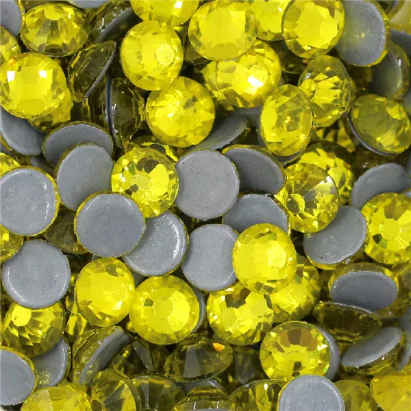 26Citrine AAA стразы 39 цветов Стразы с плоской задней частью стразы горячей фиксации для одежды кристаллы применение для платьев стекло DIY SS6-SS30 - Цвет: 26Citrine