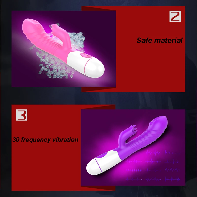 30 Speeds G Spot Dildo Vibrator Sex Toys for Woman Female Vaginal Clitoris Stimulator Magic Wand Tongue Vibrators Women | Красота и