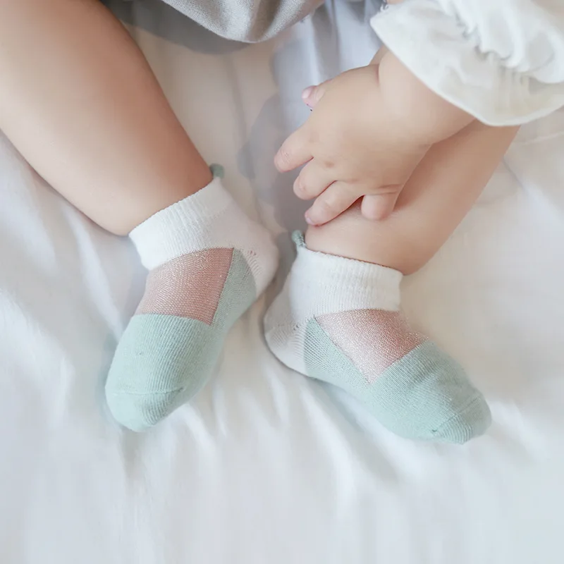 1 Pair Breathable 6~12 Monthes Old Baby Sock Newborn Boy Girl Ankle Socks Infant Summer Short 6 Color Available | Детская одежда и