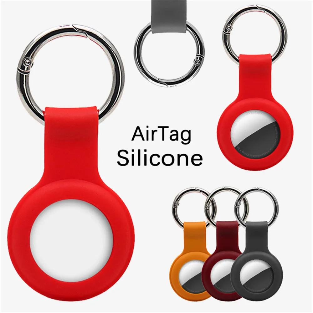 

Silicone Protective Case For Airtags Cover Hangable Keychain Locator Tracker Cover For airtags Case