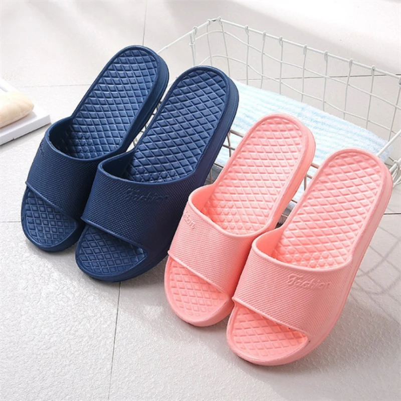

Summer Women Flat Home Slippers Hotel Bathroom Eva Non-slip Shoes Men Flip Flops Slides Sandals For Women