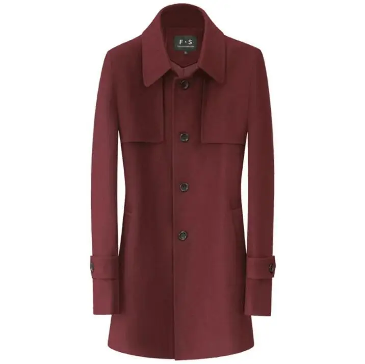 

Red casual woolen coat men trench coats long sleeves overcoat mens cashmere coat casaco masculino inverno erkek england S - 9XL