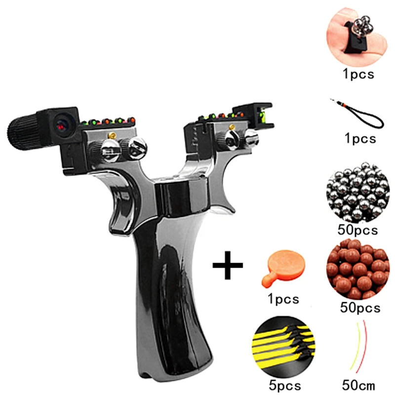 

2020 набор рогатки для охоты на открытом воздухе, лазерная Рогатка с прицельным лазером, Рогатка из плоской кожи, Рогатка большой мощности, Ро...
