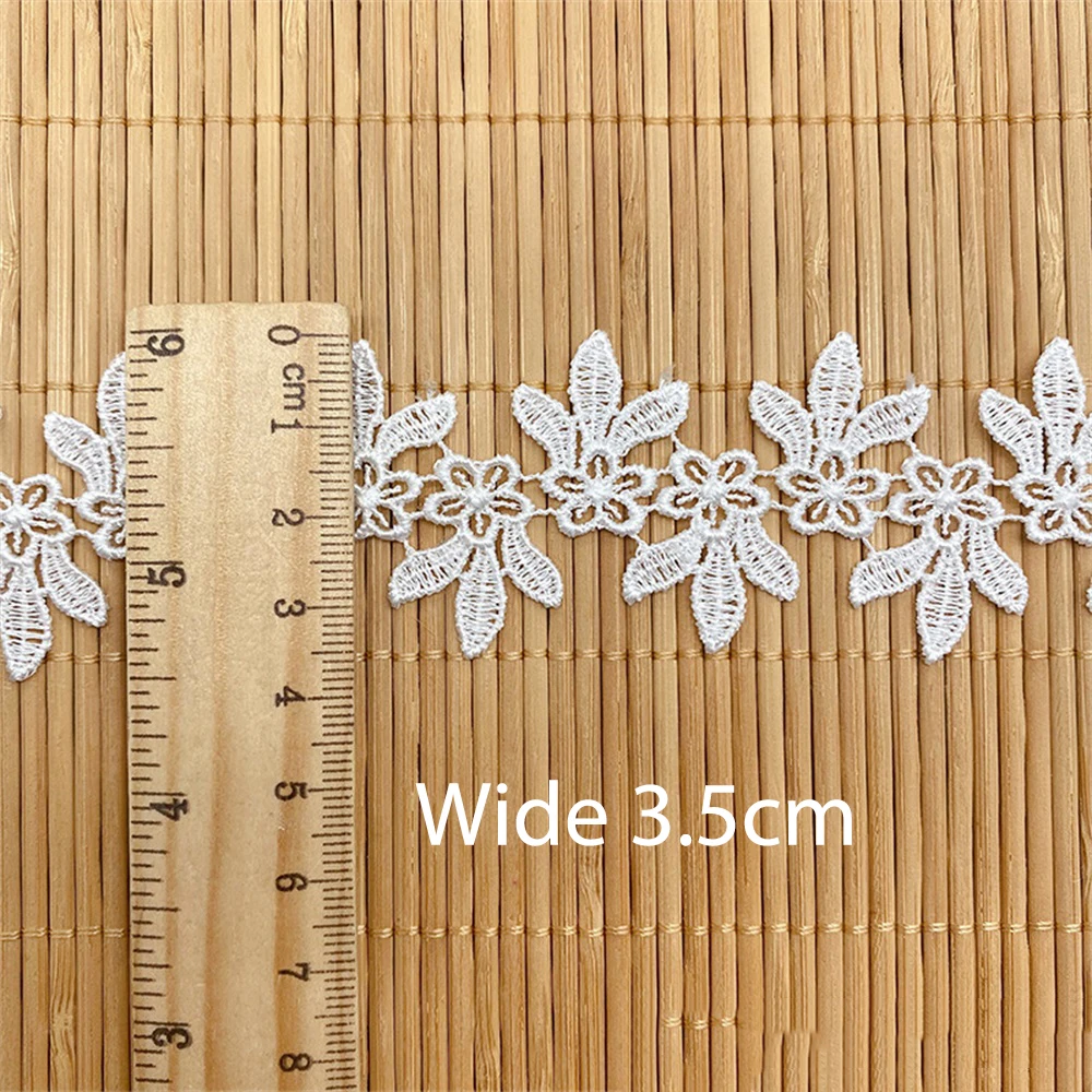 

Водорастворимая Полиэстеровая кружевная отделка 15 ярдов/упаковка, ошейник «сделай сам», мягкое украшение, Швейные аксессуары V2463