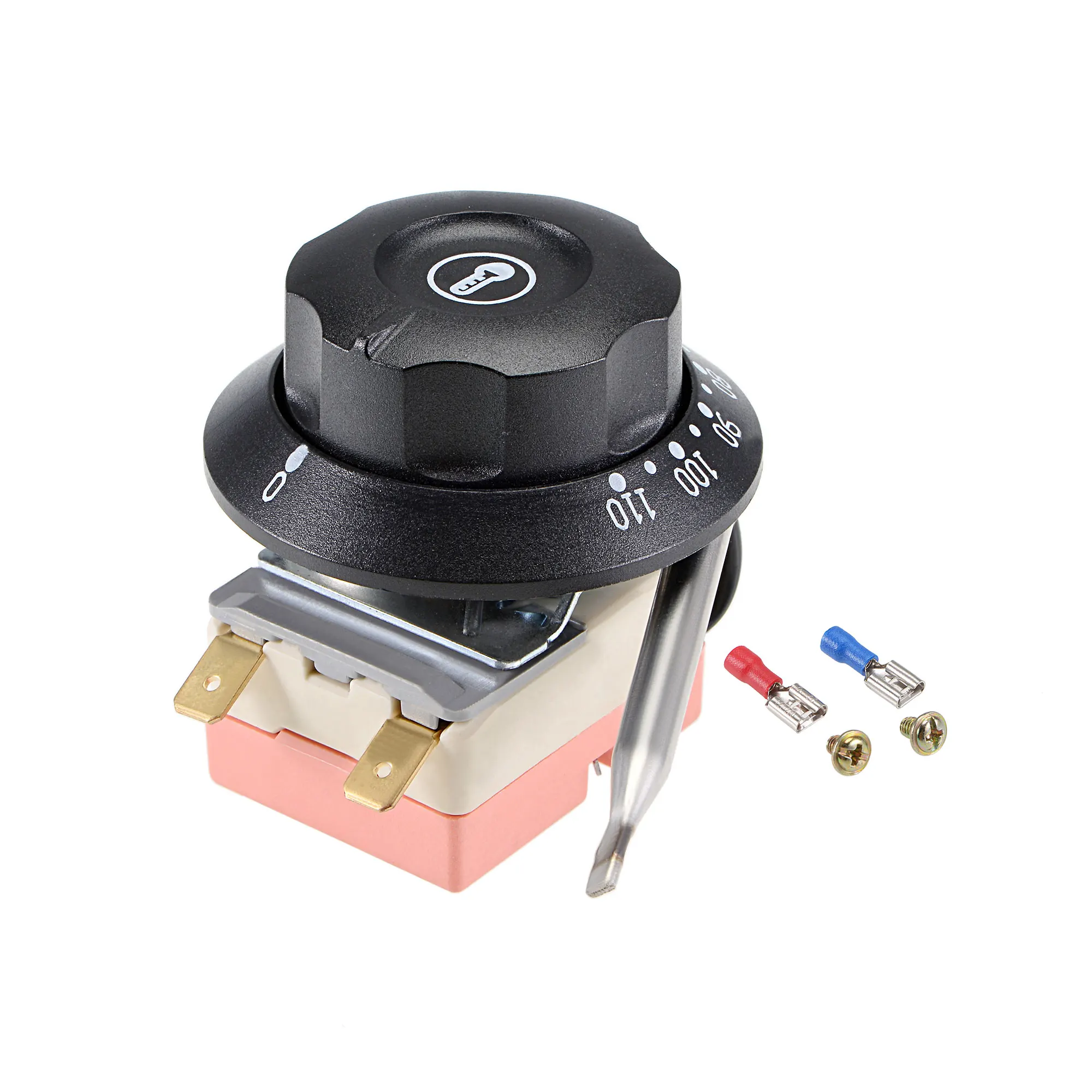 

Uxcell NC 250V 16A 30-110C капиллярный термостат для духовки, холодильника нагревателя, 2 м, с 2 винтами и 2 обжимными клеммами
