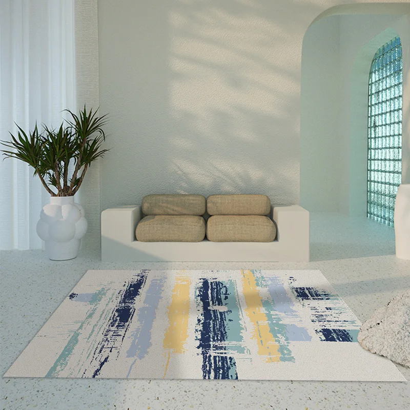 

Абстрактный художественный ковер для жениха толстый градиентный цветной плюшевый мягкий ковер для спальни Декоративный Напольный коврик ...