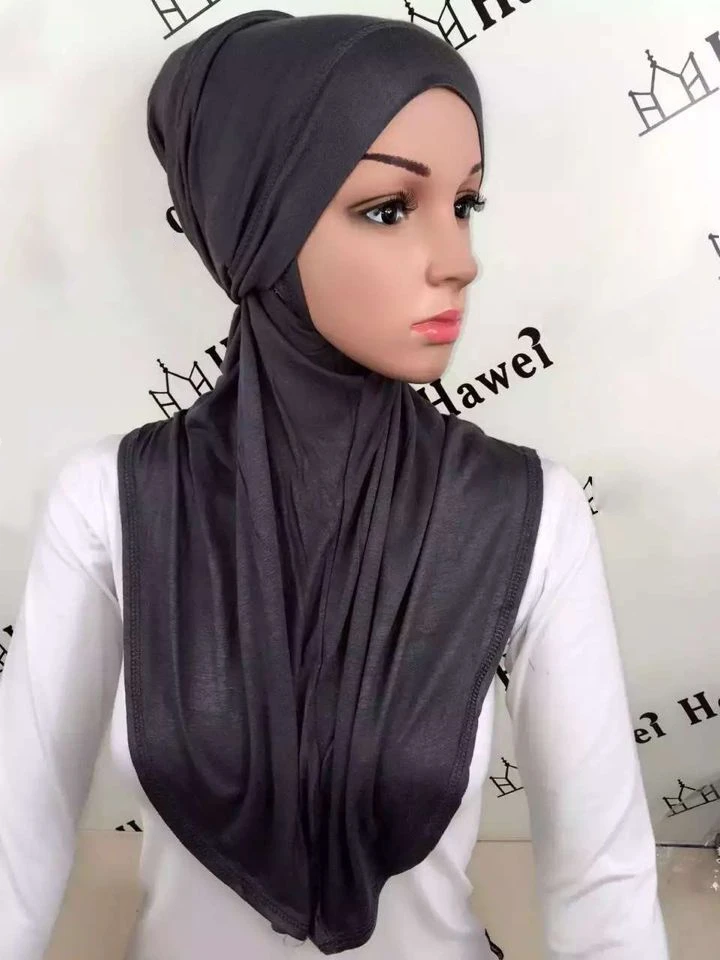 Мусульманский Хиджаб хиджаб Однотонный женский мягкий хлопковый эластичный
