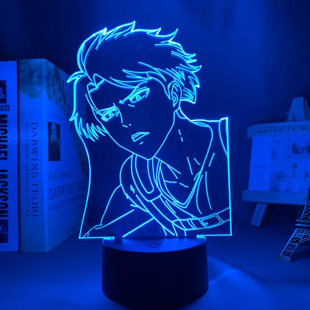 

Anime Attack on Titan Levi Ackerman Acrylic 3d Lamp for Home Room Decor Light Child Gift Levi Ackerman LED Night Light Anime
