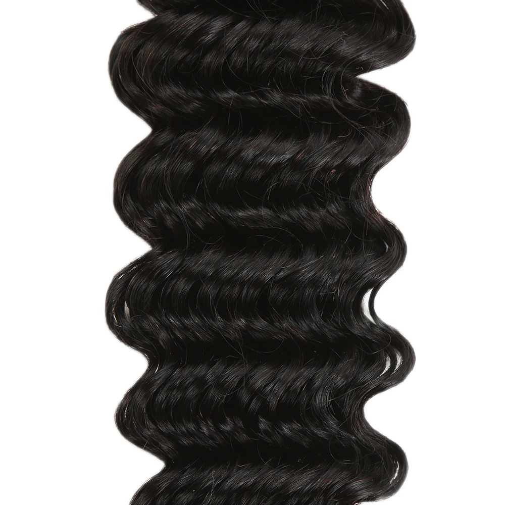 Гладкие волнистые пучки с закрыванием 100% бразильские волос 28 дюймов 3 пучка