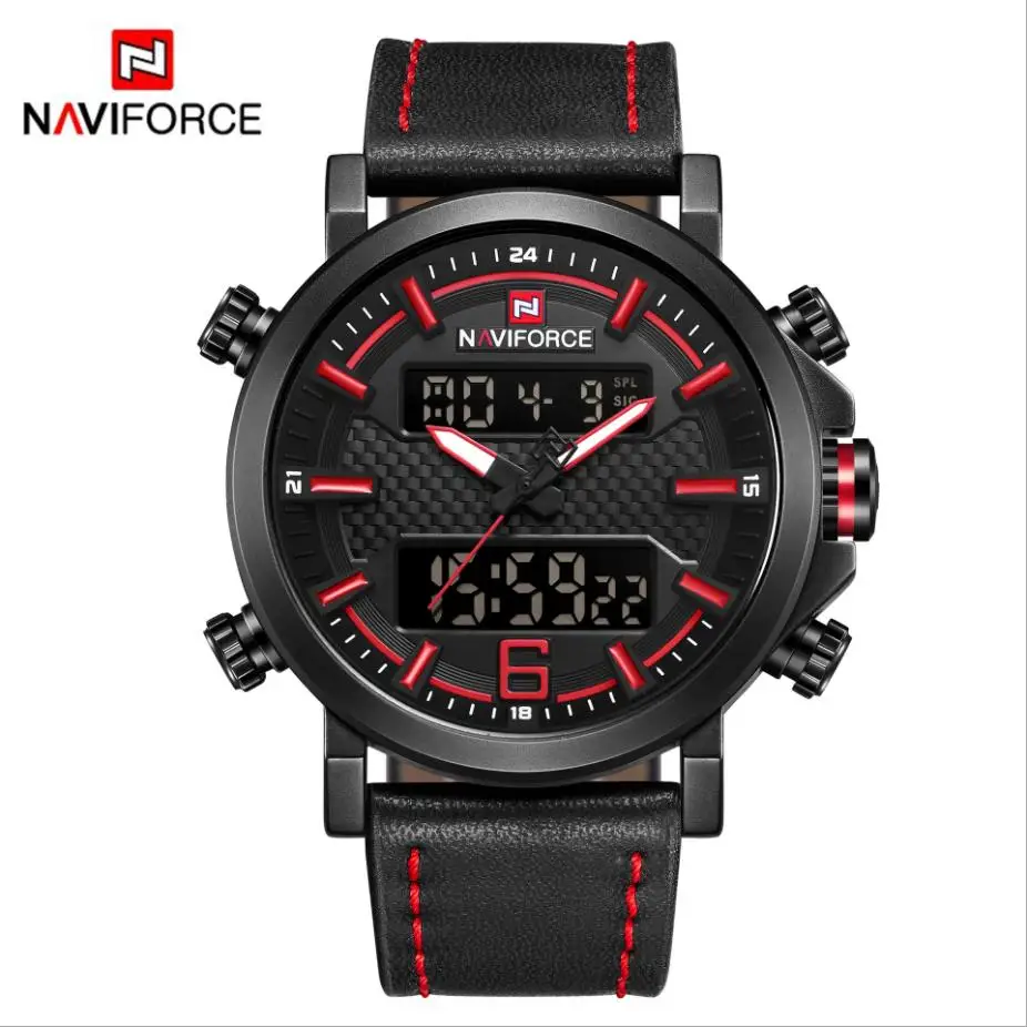 01 NAVIFORCE Lingxiang 9135 часы мужские роскошные Стальные кварцевые часы мужские деловые часы с хронографом спортивные наручные часы 30 м водонепроницаемые - Цвет: 01