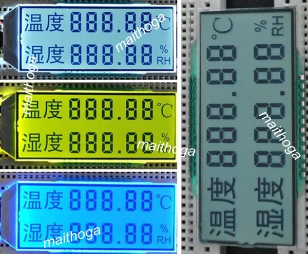 ЖК панель HTN с 5 цифрами 24P положительная двухрядная сегментная символом