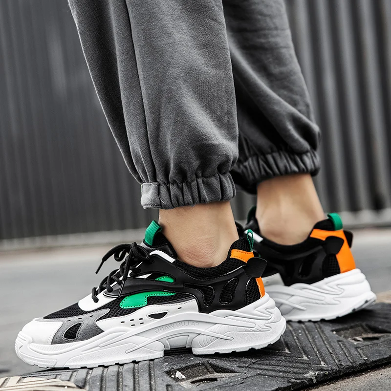 

Кроссовки мужские из дышащего материала, Повседневная Удобная спортивная обувь для бега, весна-осень