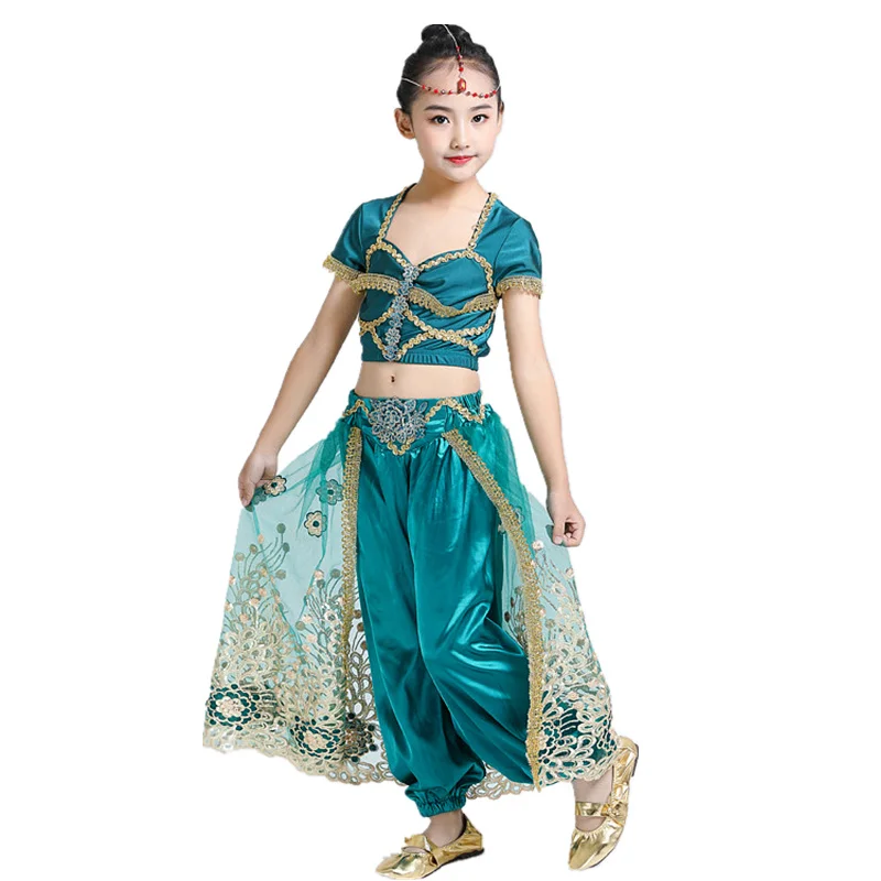 Детские индийские наряды Sari Dancewear Одежда Для Болливуда детский костюм для танца