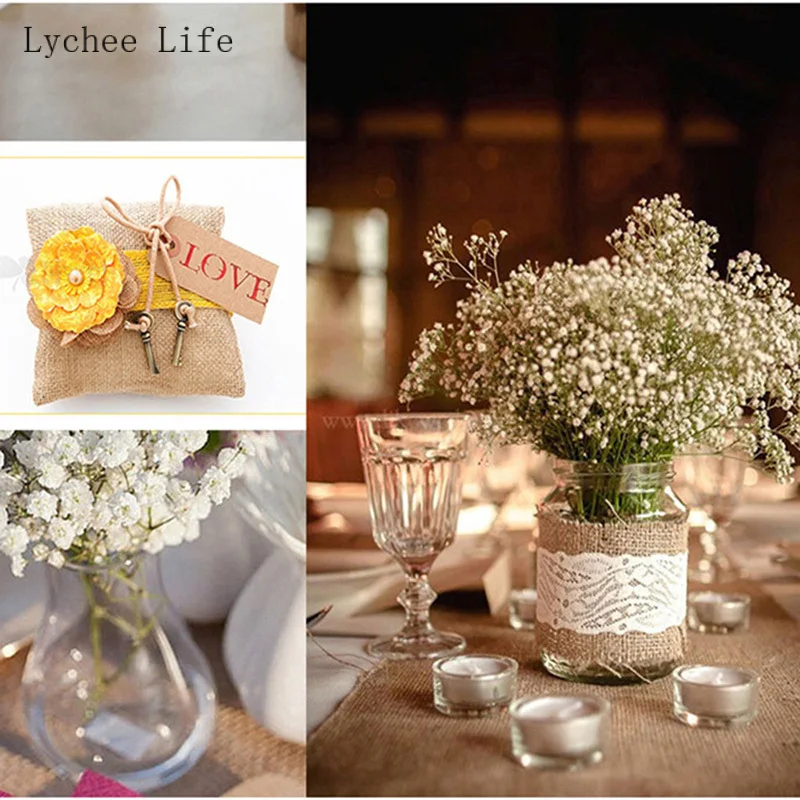 5Pcs/lot Natural Jute Thick Fabric For Vintage Table Mat DIY Sewing Craft Patchwork Handmade Materials | Дом и сад