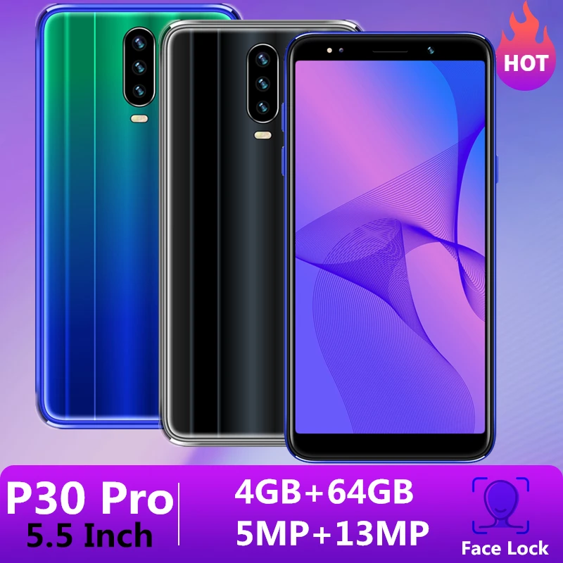Оригинальные мобильные телефоны P30 Pro 4 Гб ОЗУ 64 ПЗУ 5 дюйма 13 МП смартфоны на Android