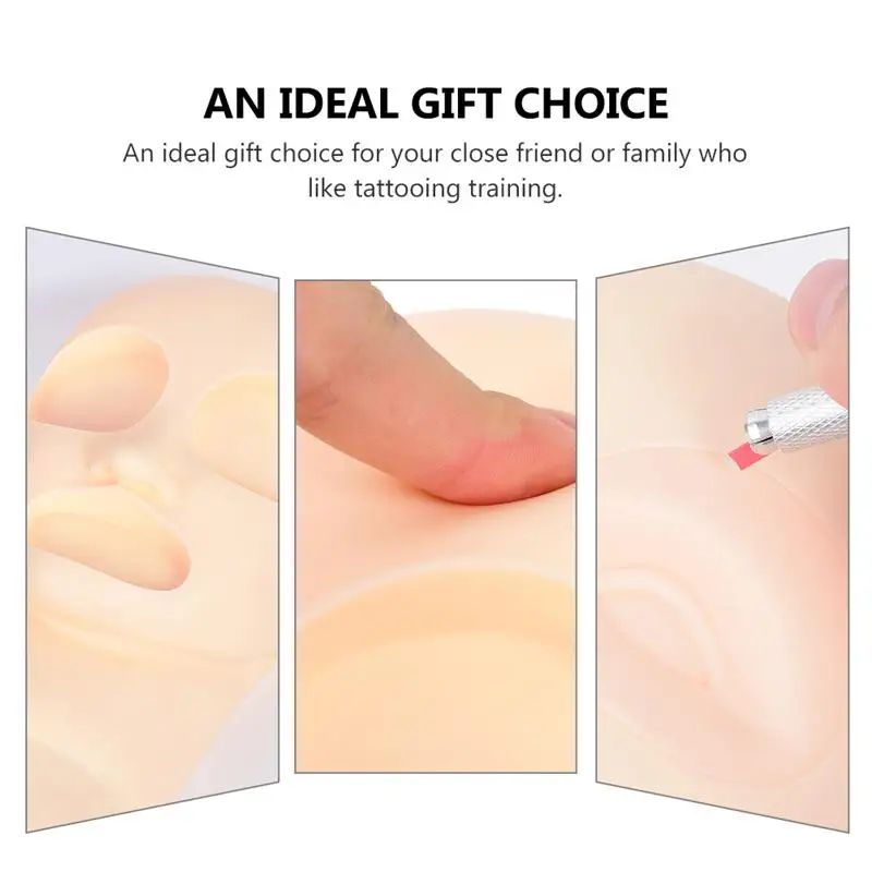 

1 Set Silicone 3D Tattoo Practice Head Mold Beauty Makeup Practice Head Mold