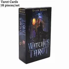78 шт. в наборе, карты Таро, настольные игры, ведьма, волшебник, гадания, игральные карты в английском фольгированном цвете, фотография, реквизит, Хэллоуин, Wicca