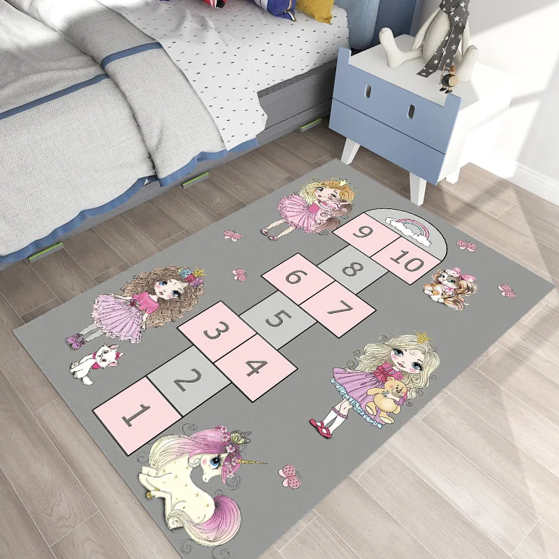 Детский ковер для детской комнаты милые Мультяшные коврики и игровой спальни