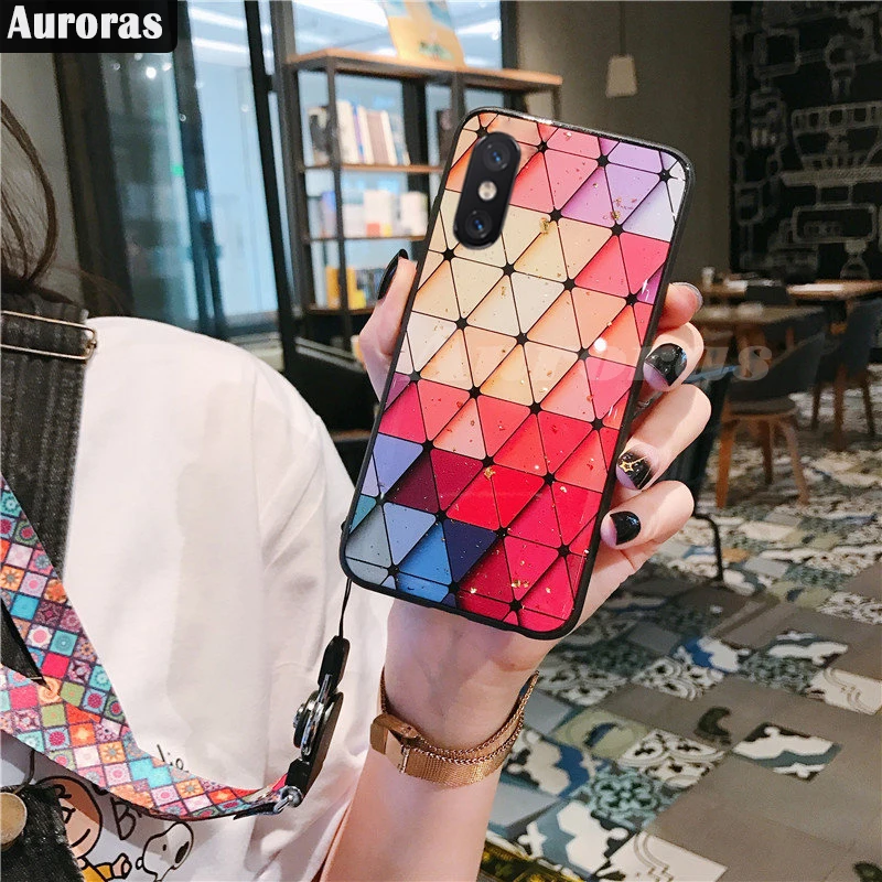 Auroras для iPhone X чехол Блестящий Золотой фольга телефон Мягкий с ремешком защитная