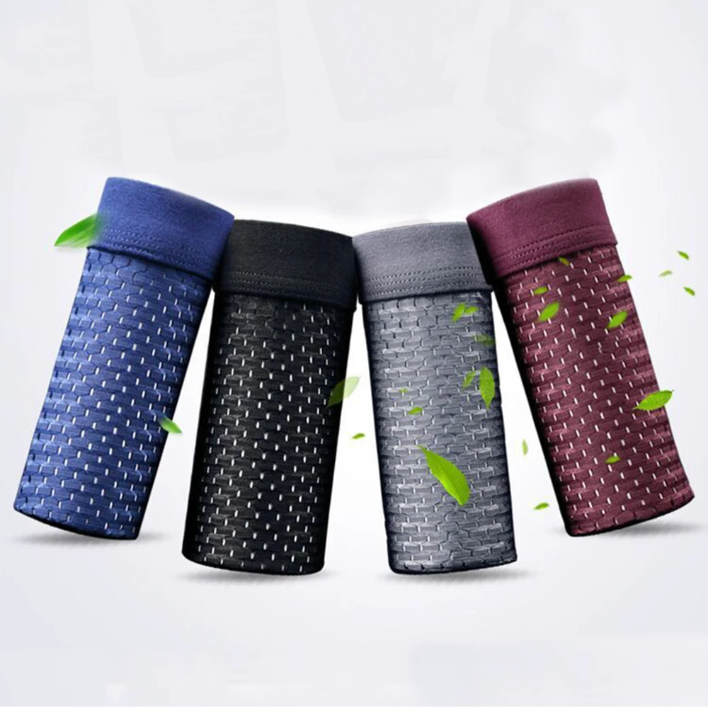 4pcs/Lot Men's Underwear Male Underpants Mesh U Convex Shorts Boxers Modal Men Boxer Briefs XL-3XL