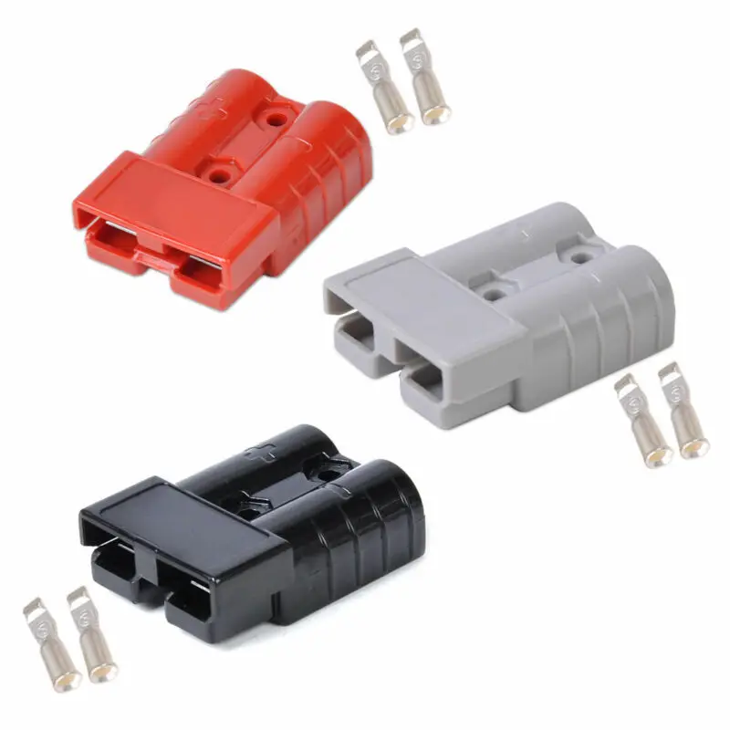 2Pcs/set 50A Battery Trailer Pair Charge Plug Quick Connector Kit Connect Disconnect Winch Electrical Power Cables Connectors