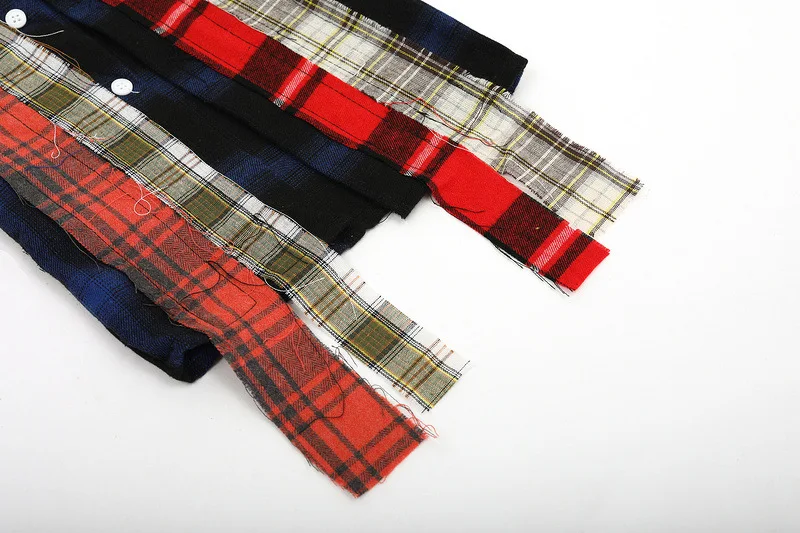 

Men Face Print Plaid Splice Vintage Broken Style Casual Beggar Pant Male Streetwear Hip Hop Trousers Stage Clothing
