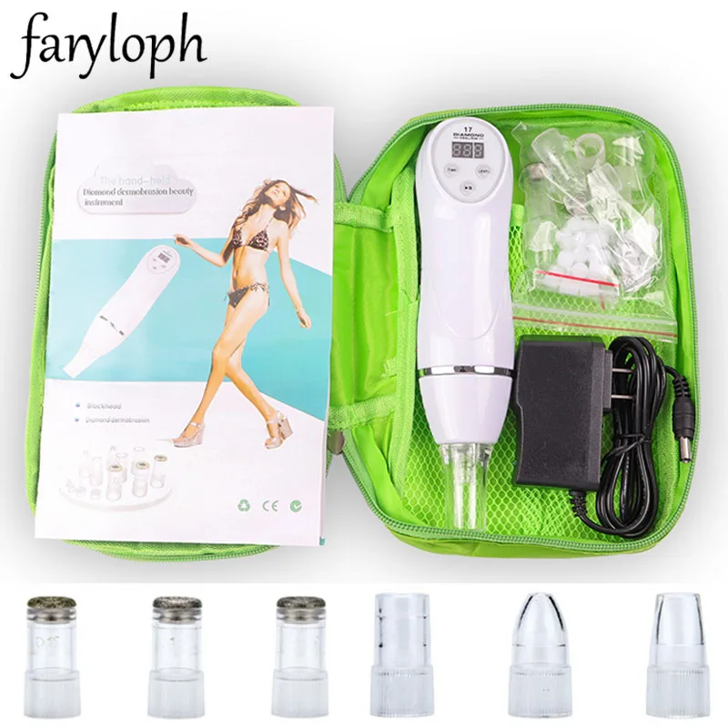 6 наконечников портативное устройство для микродермабразии алмазный пилинг