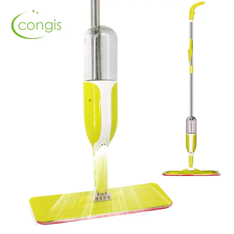 

Congis швабра с распылителем для детской швабры для мытья плитки, швабра с 3 сменными насадками из микрофибры