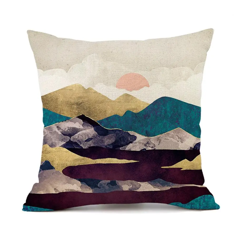 Декоративный льняной чехол для подушки современный диванной домашний декор