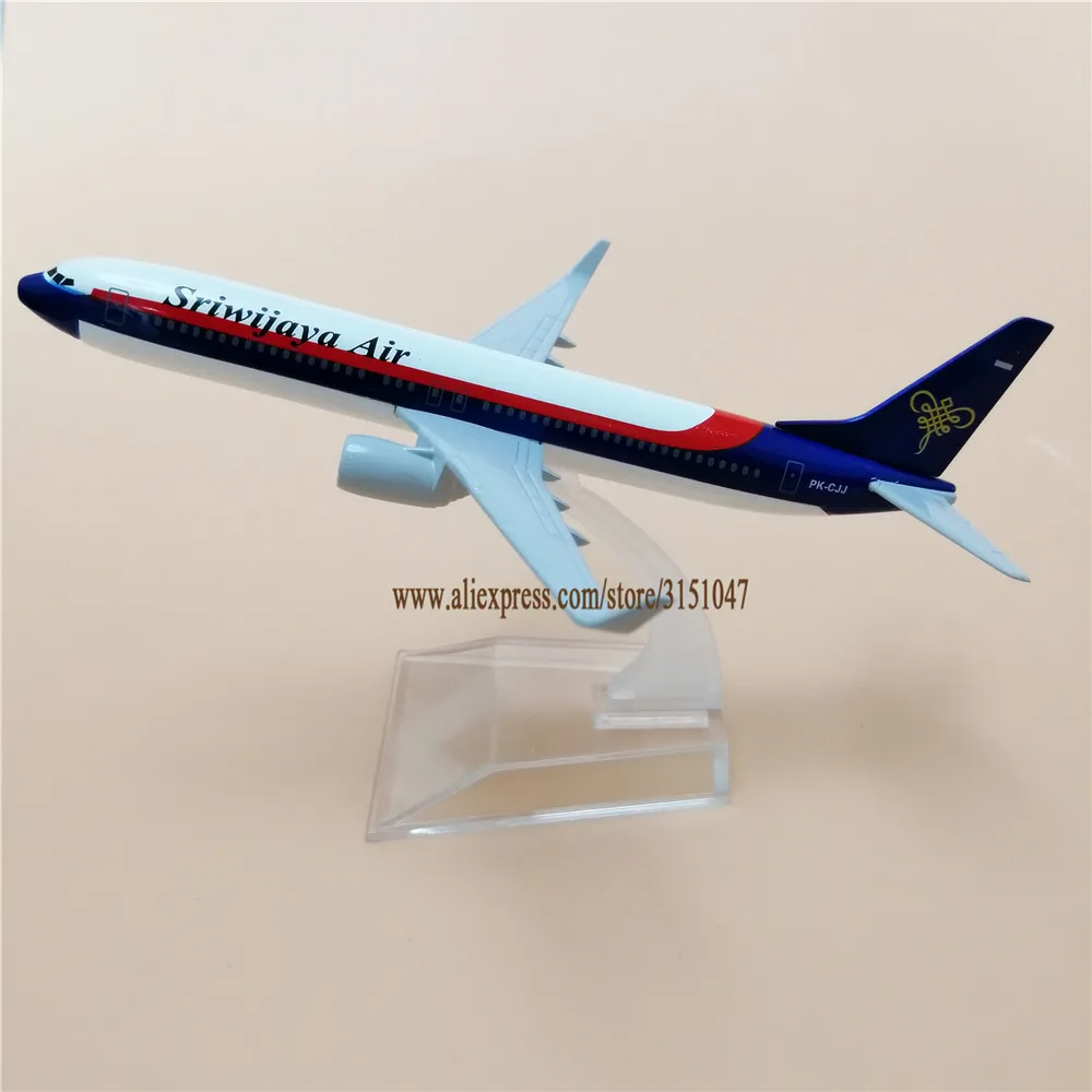 

16cm Sriwijaya Air Airlines Plane Model Boeing 737 B737 800 Alloy Airplane Model W Stand Kids Gift Collections
