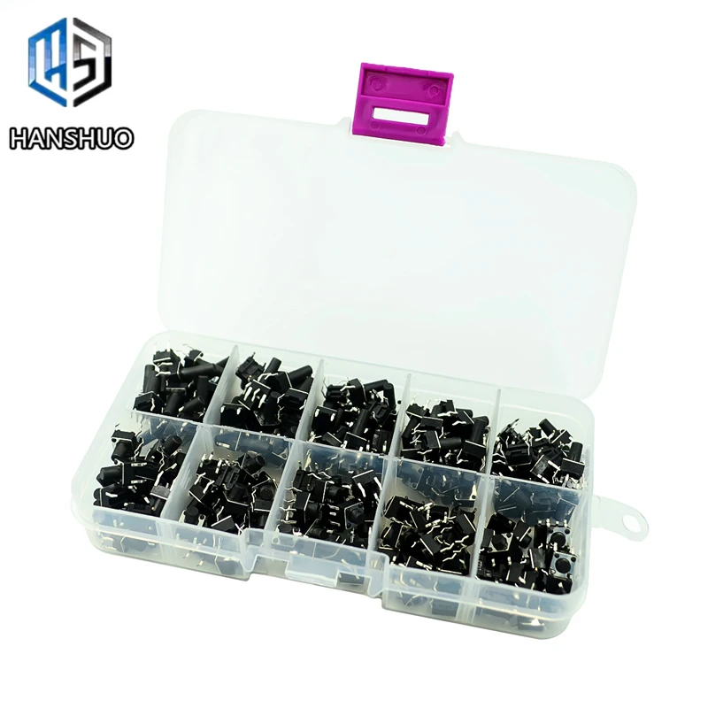 200 шт./лот 10 моделей шт. SMD тактильный переключатель в коробке микропереключатель