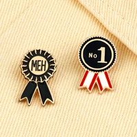 no1 meh enamel badges kids first place award brooch women personslity brooches men coat lapel pins bag jewelry gift for friend