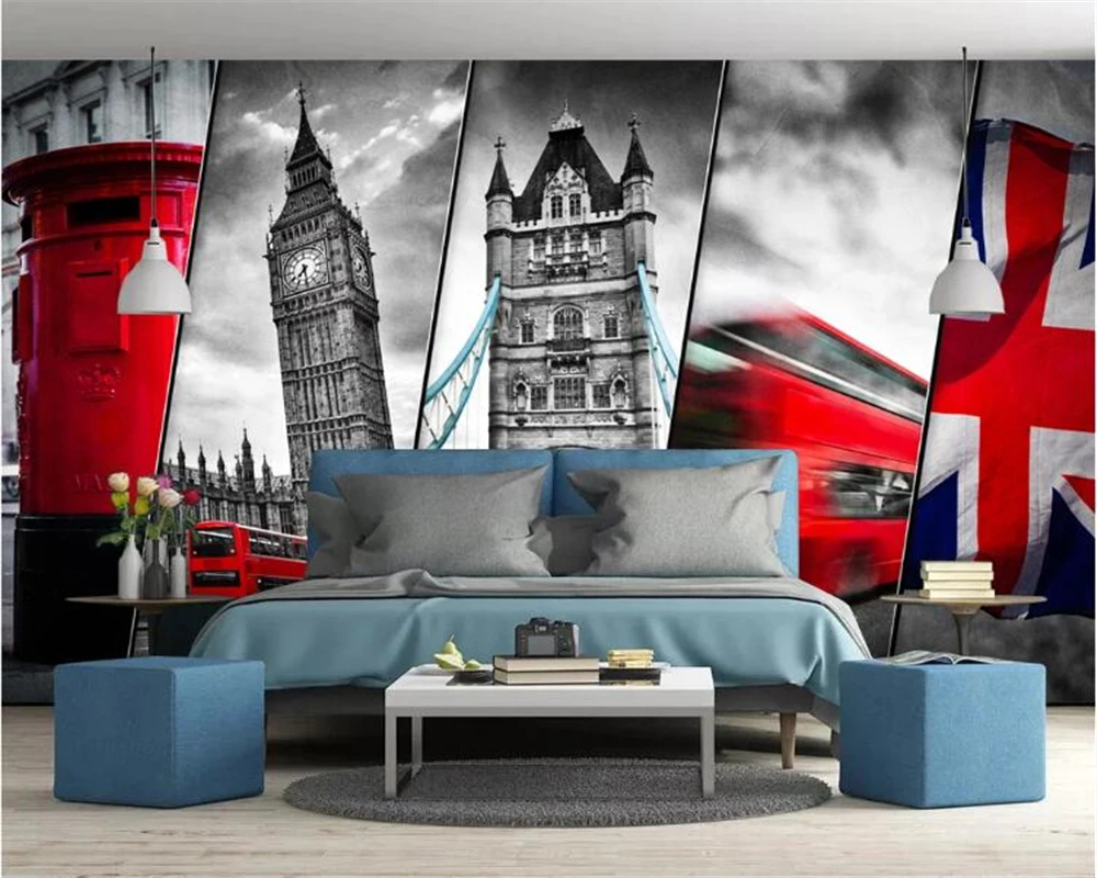 Индивидуальные обои beibehang Европа Америка Великобритания ностальгия ретро