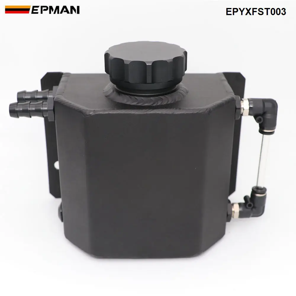 

Universal 1L Alloy Aluminium Engine Oil Catch Can Breather Tank Radiator Overflow Tank EPYXFST003