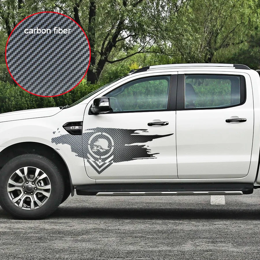 2 шт., графическая виниловая Автомобильная наклейка с изображением черепа для джипа или внедорожника