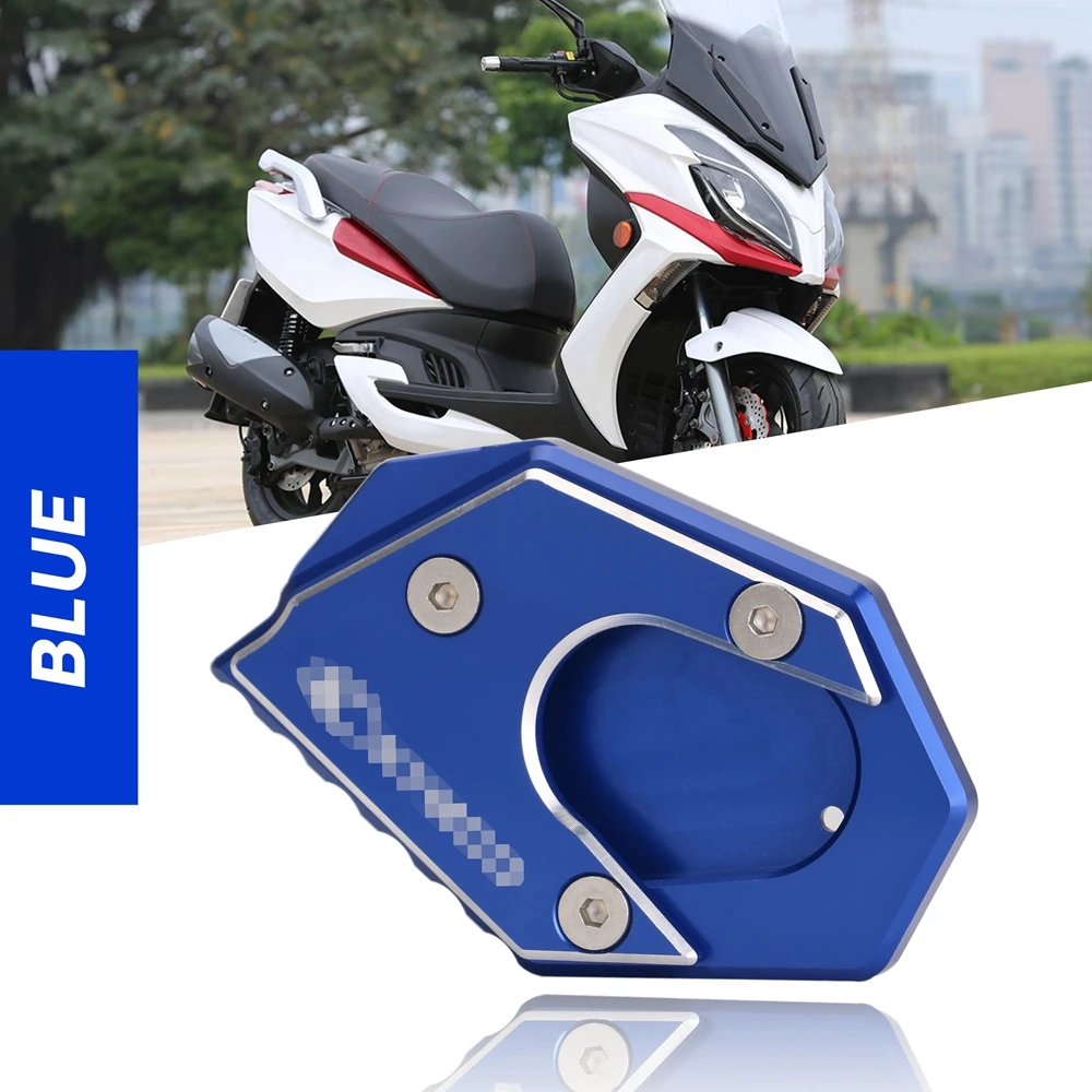Blue Для KYMCO Downtown 200i 300i 350i 300 350 мотоциклетная обувь расширение Pad CNC алюминиевая боковая стойка кронштейн расширение плиты Pad - Цвет: Blue