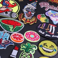 face expression patch embroidered patches for clothing thermoadhesive girls badges stickers for fabric clothes diy appliques