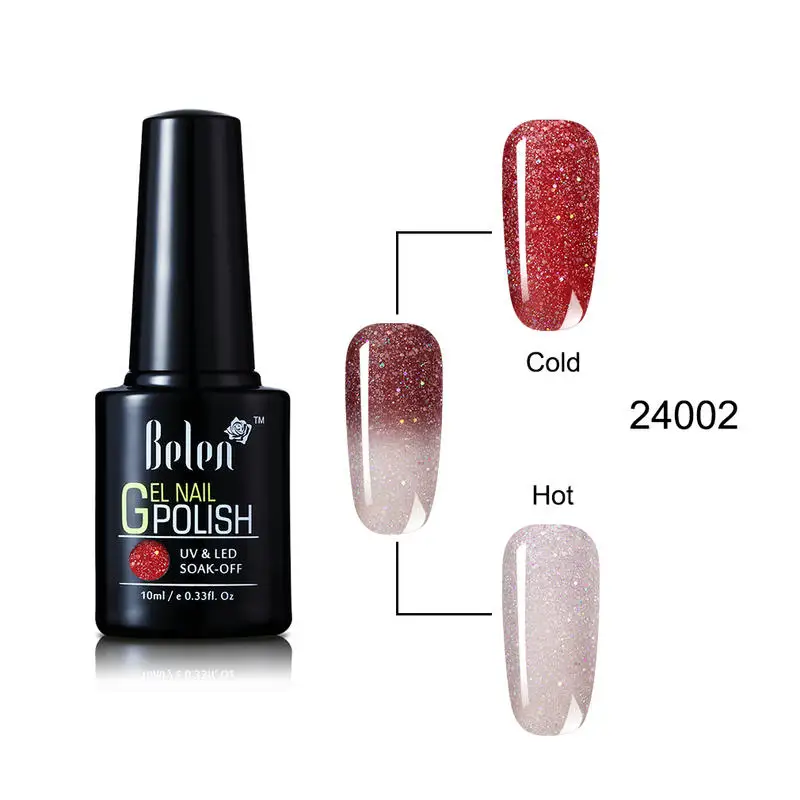 Belen изменяющий цвет лазерный Гель-лак УФ светодиодный лак для ногтей маникюра