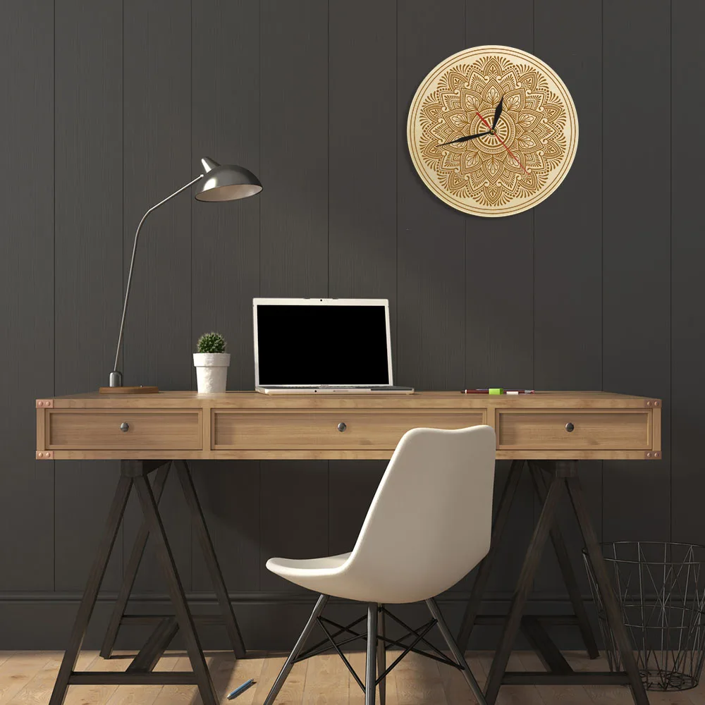 Женские деревянные настенные часы хорошего настроения медитация Деревенское