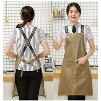 waterproof and oil proof apron restaurant kitchen apron car washing aquatic products work clothes custom logo printing