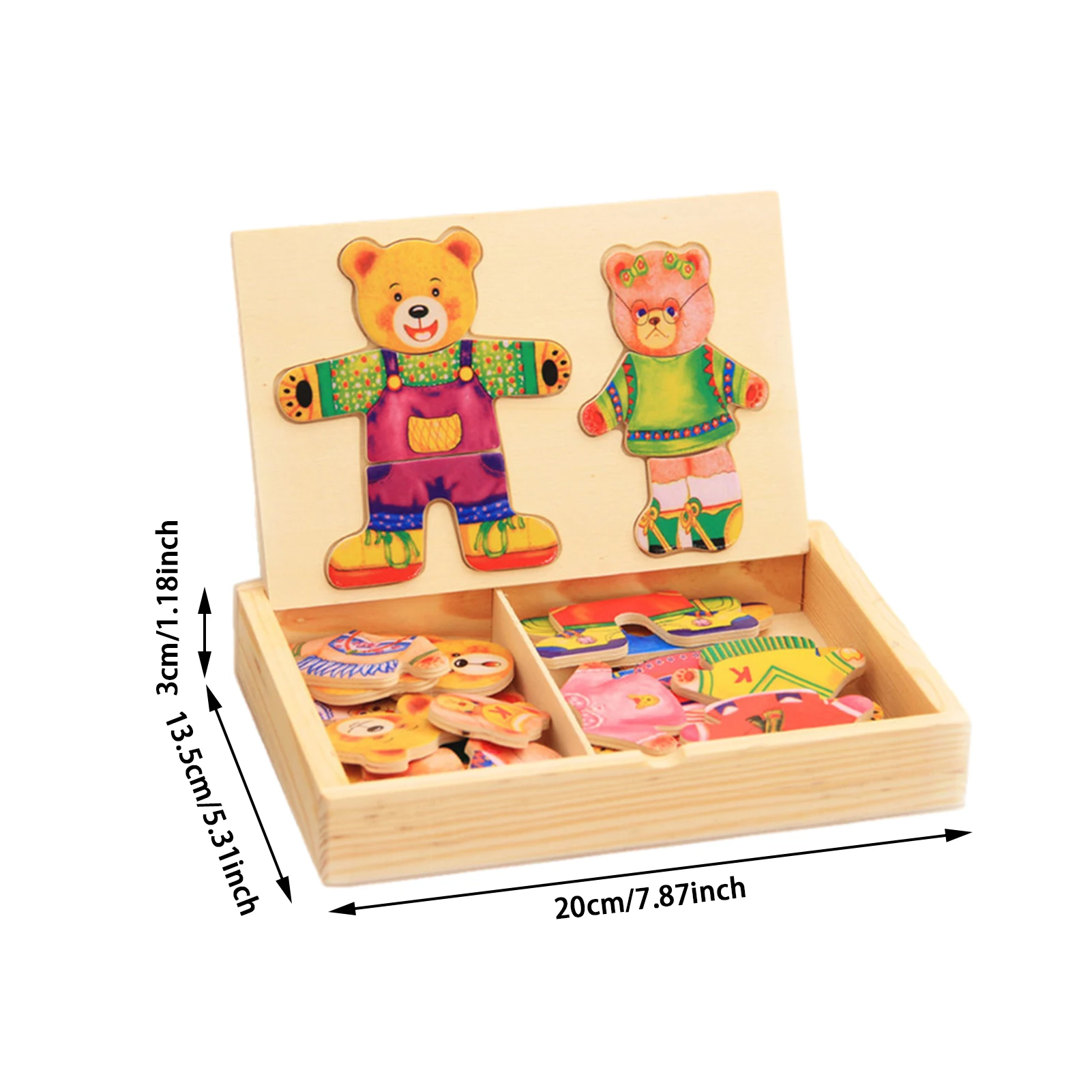 

Montessori Wooden Puzzle Building Blocks Hand Grab Board Educational Wood 3D Puzzle For Kids Cartoon Animal Blocks Toys