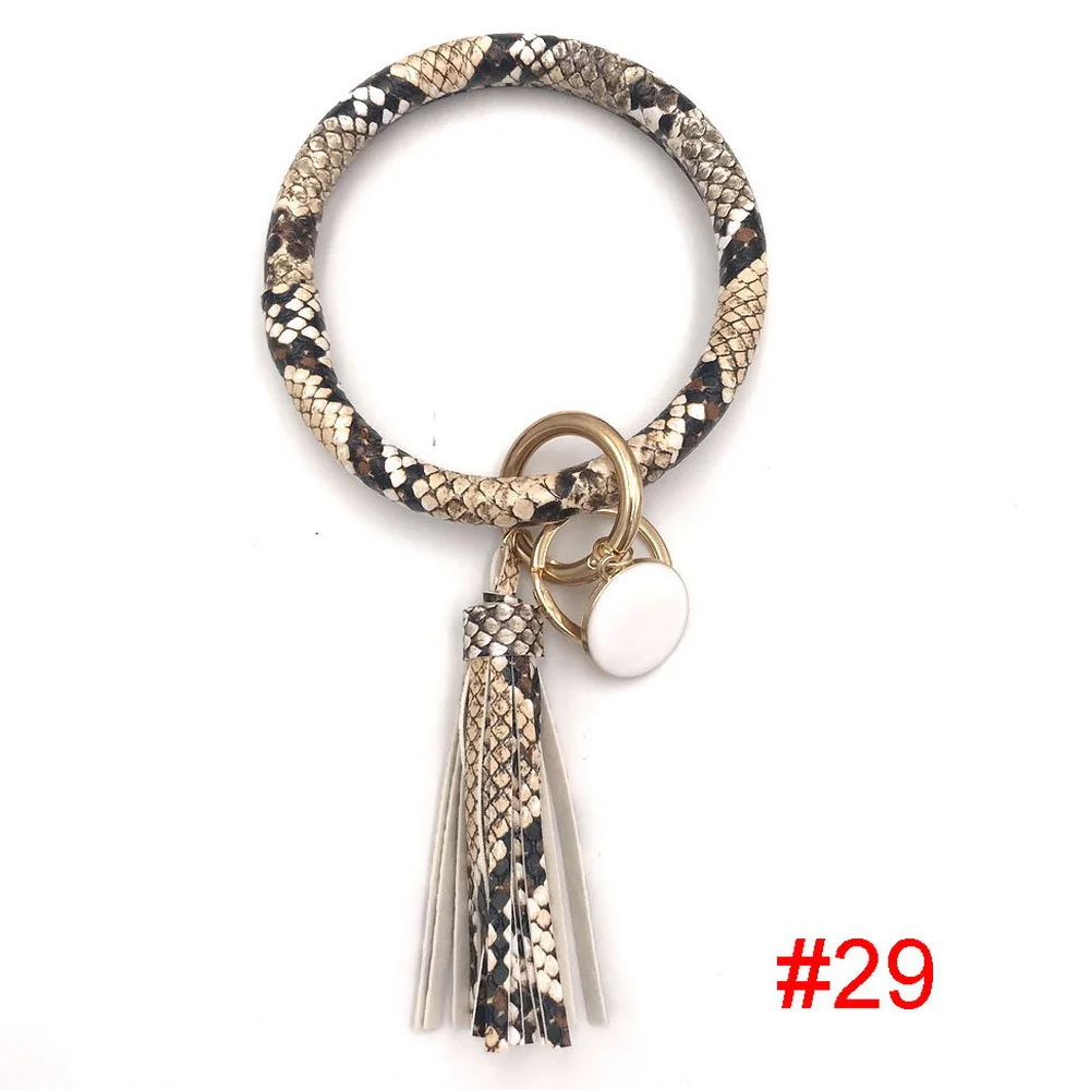style29 Женский брелок для девочек, браслет, круглая капля, масло, кисточка, кулон, браслет и браслет, брелок, ремешок на запястье, 32 цвета - Цвет: style29