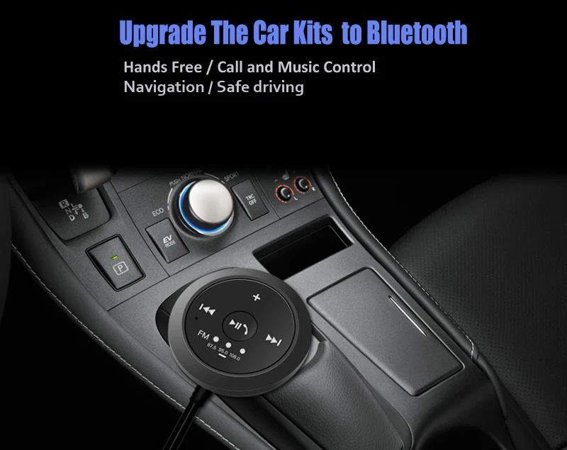 Bluetooth Aux беспроводной 3,5 мм автомобильный комплект музыкальный приемник адаптер громкой связи светодиодный дисплей Автомобильный дополнительный Громкоговоритель Поддержка для iPhone SiRi