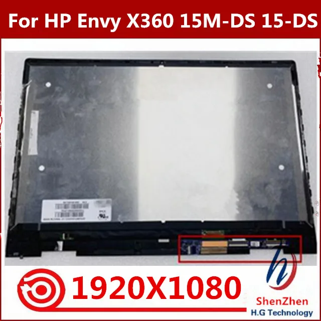 

New 15.6'' lcd touch with frame bezel assembly replacement For HP X360 15-DS0041AU 15-DS series Laptop LED Display Assembly