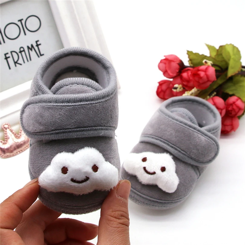 

Toddler Shoes Infant Newborns Baby Girls Plush Stars Cloud Winter Boots Soft Sole Warm Shoes First Walking Footwear 0-18M A20
