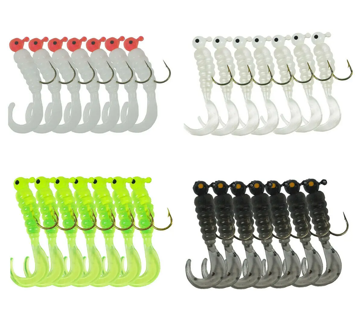 

Приманка рыболовная 7 шт./лот, силиконовый хвост, свинцовый крючок, 4 см/2,7 г, рыболовная приманка, воблеры, искусственная приманка